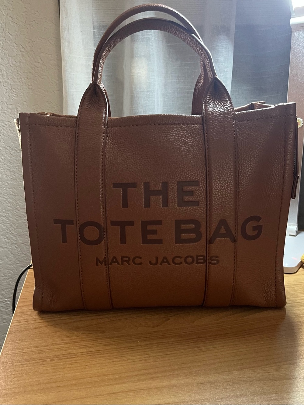 Marc Jacobs Brown Leather 'The Tote Bag' Structured Tote